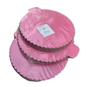 Pink Scalloped Cake Boards 10 Inch Pack of 10 for Desserts Baking lot of 3
